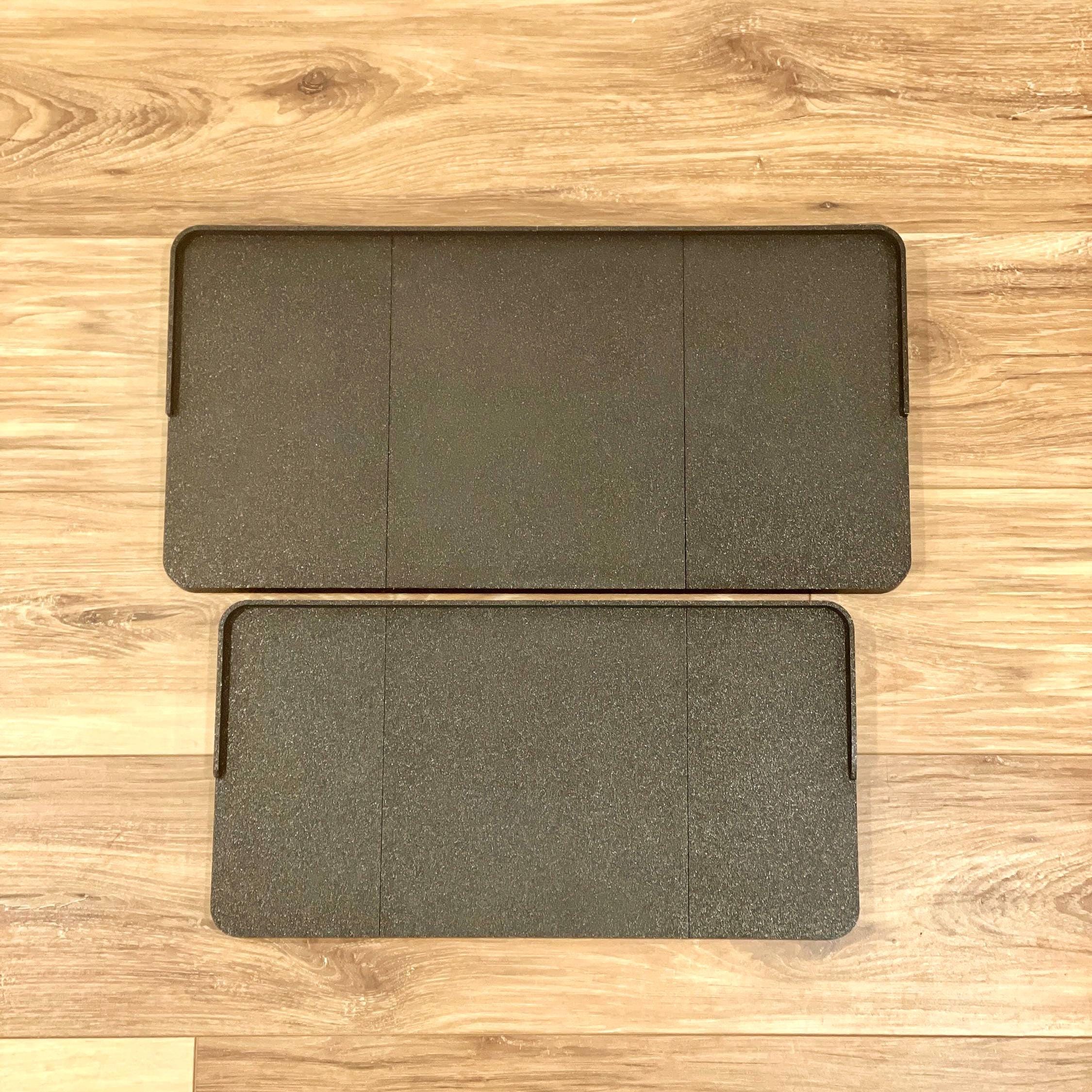 Wide Indoor Cycling Desk: Oak Wood Legs, Bioplastic Top, Minimalist Home Gym, Zwift Stand for Laptop and iPad