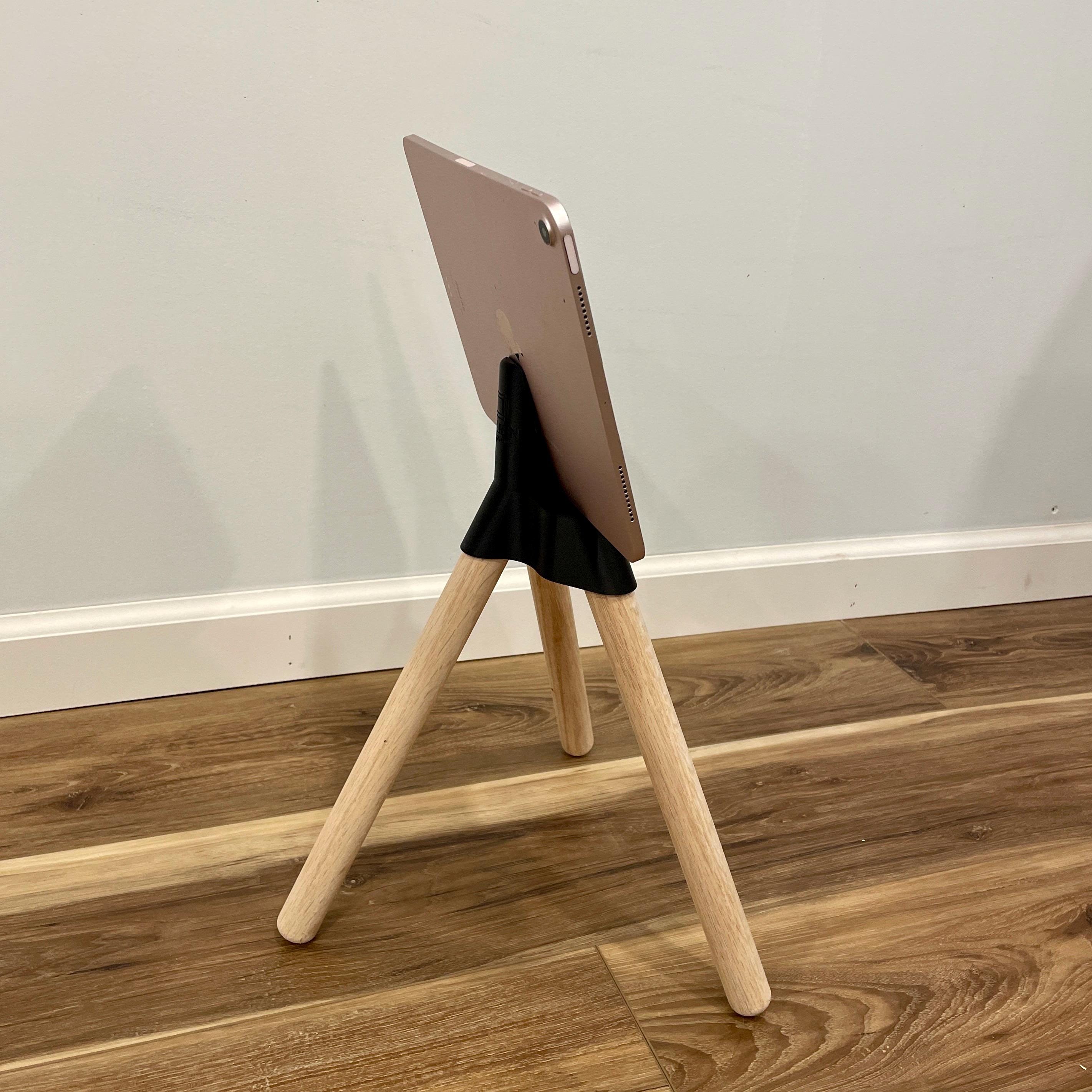 Yoga iPad Stand: Oak Legs, Eco-Friendly Bioplastic, Minimalist Design