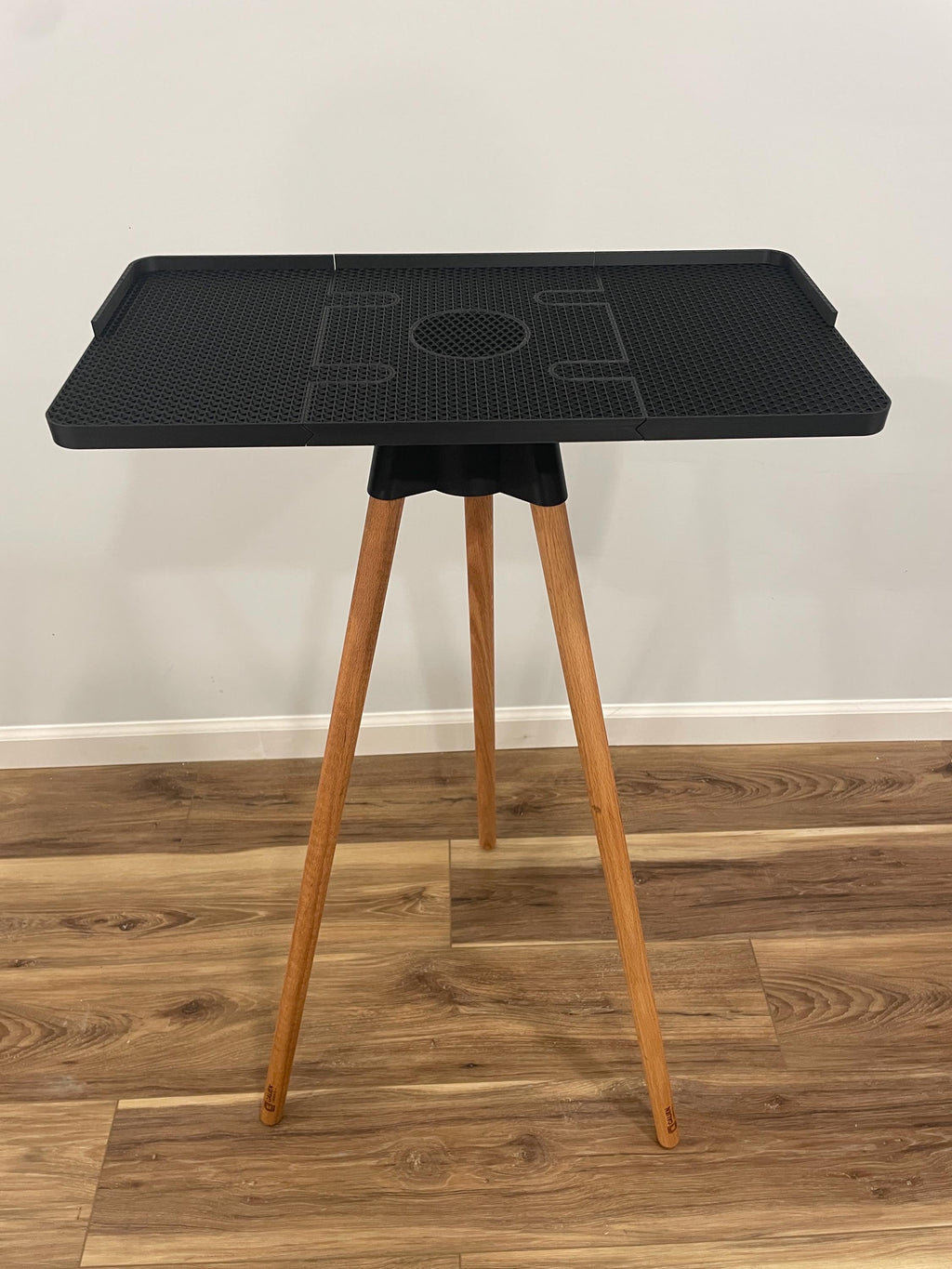 Indoor Cycling Desk: Laptop Stand, Maine Oak Legs, Perfect for Zwift, Home Gym