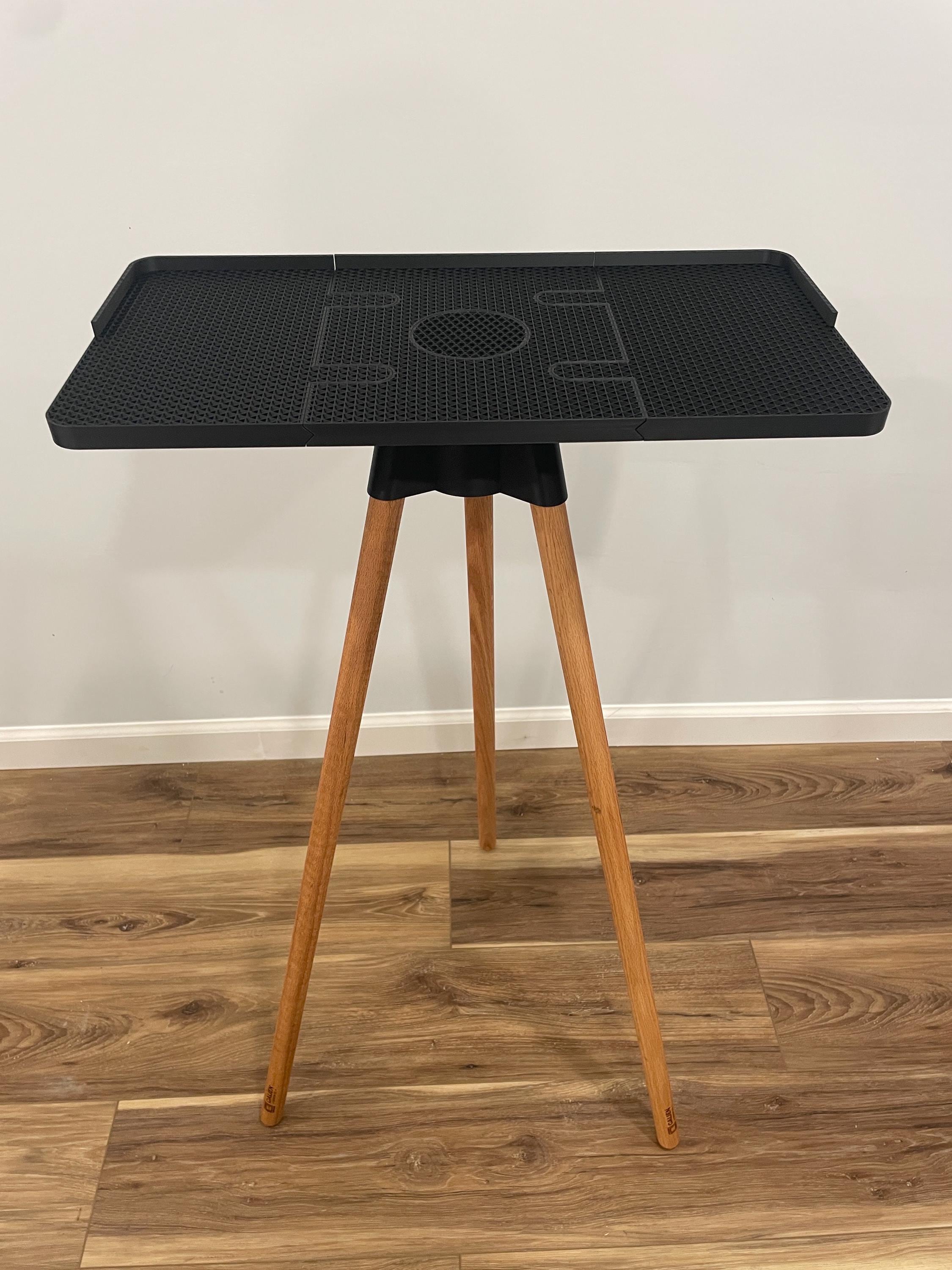 Indoor Cycling Desk: Laptop Stand, Maine Oak Legs, Perfect for Zwift, Home Gym
