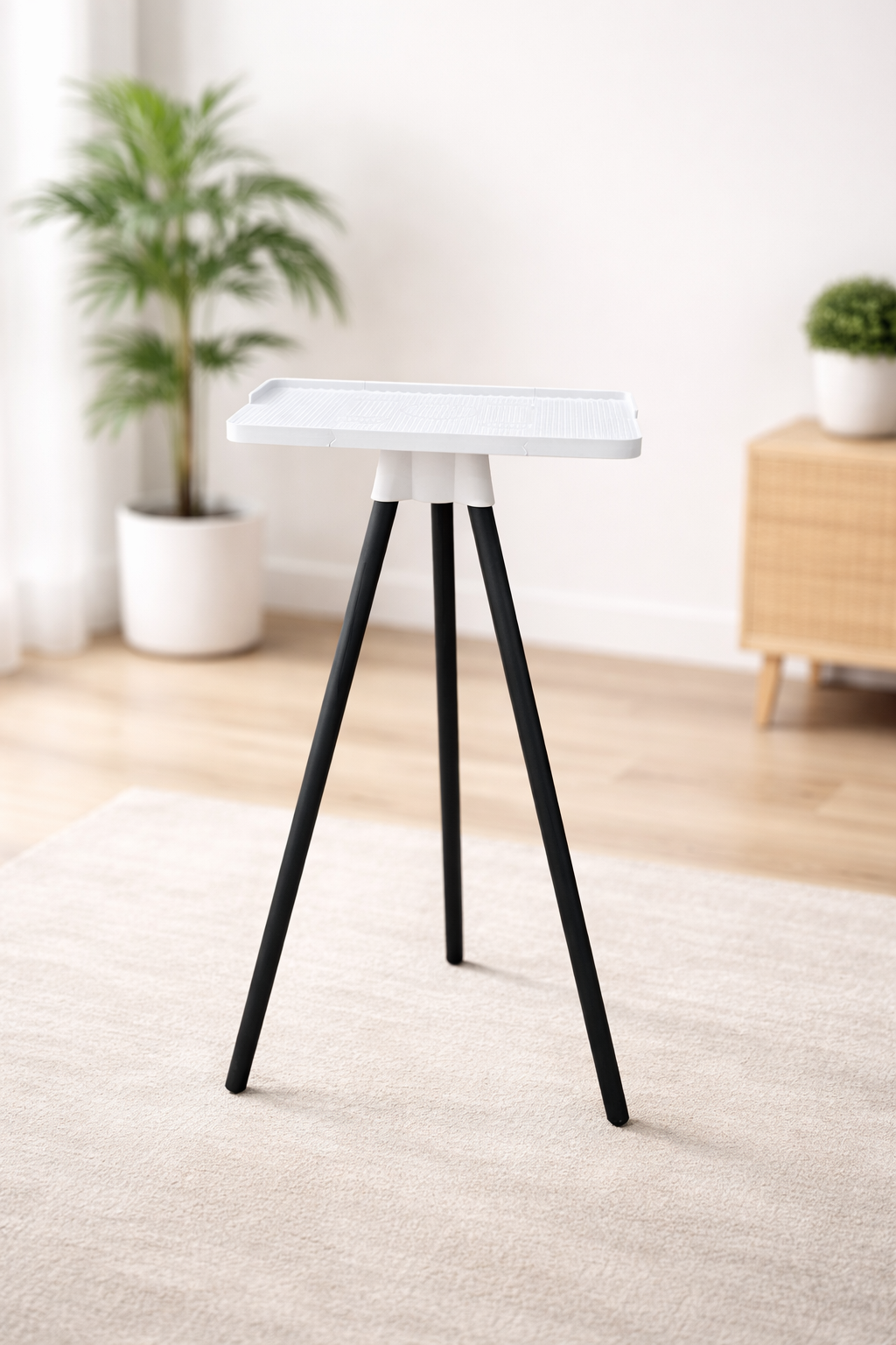 Indoor Cycling Desk — White Tray / Black Legs